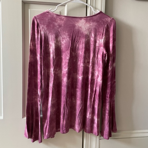 American Eagle Tie Dye Bell Sleeve Top - Picture 5 of 7